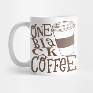 one black coffee Mug